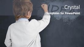  Presentation with cute black board - Audience pleasing PPT theme consisting of composite image of idea text backdrop and a dark gray colored foreground