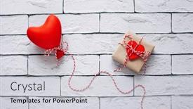  Presentation with birthday card - Audience pleasing slide set consisting of cute-romantic-greeting-card-good backdrop and a light gray colored foreground