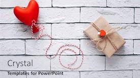  Presentation with birthday card - Slide set enhanced with cute-romantic-greeting-card-good background and a light gray colored foreground