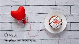  Presentation with birthday card - Amazing presentation design having cute-romantic-greeting-card-good backdrop and a light gray colored foreground