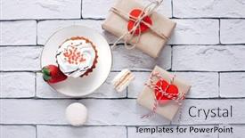  Presentation with birthday card - Amazing presentation having cute-romantic-greeting-card-good backdrop and a light gray colored foreground