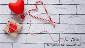  Presentation with birthday card - Presentation with cute-romantic-greeting-card-good background and a light gray colored foreground