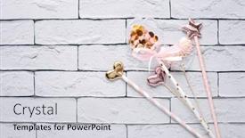  Presentation with greeting card - Presentation theme having cute-romantic-greeting-card-good background and a light gray colored foreground