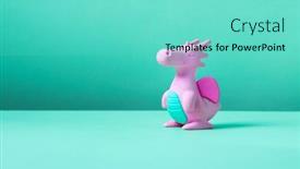  Presentation with toy - Theme having cute-rubber-dragon-toy background and a seafoam green colored foreground