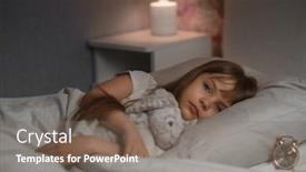  Presentation with sad girl - Theme enhanced with cute-sad-little-girl background and a violet colored foreground