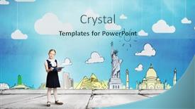  Presentation with colorful hands - Audience pleasing PPT layouts consisting of cute-schoolgirl-against-colorful-background backdrop and a light blue colored foreground