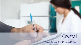  Presentation with open book spiral - Beautiful PPT layouts featuring cute scientist using a centrifuge backdrop and a sky blue colored foreground