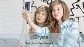  Presentation with smart home automation engineering - Presentation having cute sisters pouting while taking background and a light blue colored foreground