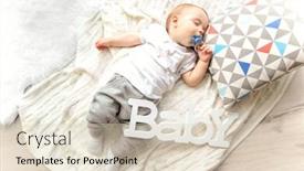  Presentation with sleeping baby - Beautiful PPT layouts featuring cute sleeping baby boy backdrop and a lemonade colored foreground