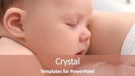  Presentation with sleeping baby - Colorful theme enhanced with cute sleeping newborn baby closeup backdrop and a  colored foreground