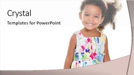  Presentation with summer flowers - Presentation design consisting of cute small african-american background and a white colored foreground