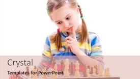  Presentation with cute - Presentation theme with cute-small-girl-is-hardly background and a coral colored foreground