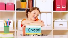  Presentation with education cute - Cool new slides with cute smart girl sitting at the desk with school books and making her lessons education backdrop and a coral colored foreground