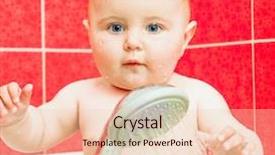  Presentation with baby bath - Slides having cute smiling baby in bath background and a  colored foreground
