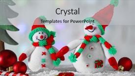  Presentation with snowmen - Colorful slide set enhanced with cute-snowmen-on-christmas-background backdrop and a light gray colored foreground