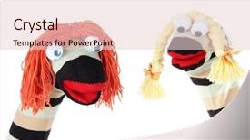  Presentation with socks - Colorful PPT theme enhanced with cute socks puppet isolated backdrop and a lemonade colored foreground