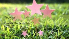  Presentation with cute stars - Slides consisting of cute-stars-paper-card-grassplot background and a yellow colored foreground