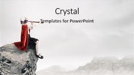  Presentation with cute - Audience pleasing presentation theme consisting of cute supergirl of school age backdrop and a white colored foreground