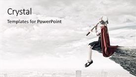  Presentation with school - Audience pleasing theme consisting of cute supergirl of school age backdrop and a white colored foreground