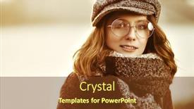  Presentation with teen girl - Cool new PPT theme with cute teen girl in modern clothes posing outdoor warm autumn day seasonal autumn and winter fashion backdrop and a tawny brown colored foreground