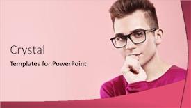  Presentation with pink nails - PPT theme featuring cute-teen-in-a-pink background and a lemonade colored foreground