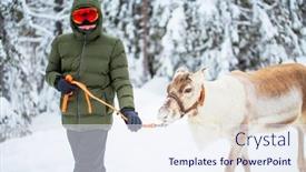  Presentation with finland - PPT theme with cute-teenage-boy-walking background and a sky blue colored foreground