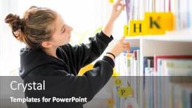  Presentation with teenage girl - Slide deck consisting of cute-teenage-girl-looks background and a dark gray colored foreground