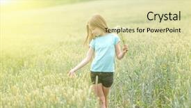  Presentation with teenage girl - Audience pleasing PPT layouts consisting of cute teenage girl with charming backdrop and a soft green colored foreground
