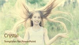  Presentation with teenage girl - Cool new slides with cute teenage girl with charming backdrop and a soft green colored foreground