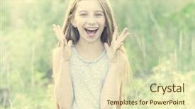  Presentation with teenage girl - Presentation having cute teenage girl with charming background and a soft green colored foreground