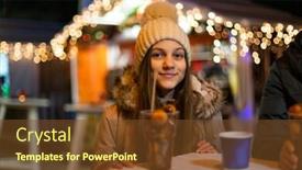  Presentation with croatia zagreb - Colorful theme enhanced with cute-teenager-enjoying-traditional-christmas backdrop and a tawny brown colored foreground