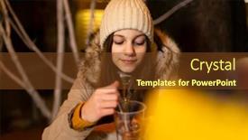  Presentation with traditional - Theme enhanced with cute-teenager-experiencing-traditional-fritula background and a tawny brown colored foreground