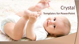  Presentation with cute baby - Colorful presentation theme enhanced with cute ten month baby backdrop and a lemonade colored foreground