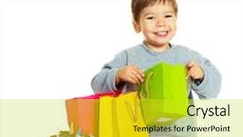  Presentation with cute birthday - Presentation enhanced with old baby celebrating his birthday background and a yellow colored foreground