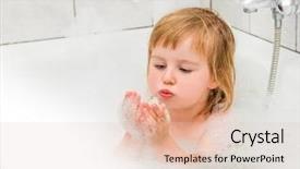  Presentation with baby bath - PPT layouts with cute two year old baby background and a  colored foreground