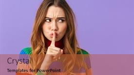  Presentation with lgbt - Cool new PPT layouts with cute-upset-young-girl-wearing backdrop and a red colored foreground