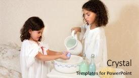  Presentation with victorian era - Presentation theme enhanced with cute vintage victorian girls background and a lemonade colored foreground