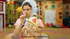  Presentation with woman child - Slide deck enhanced with cute-woman-like-newborn-child background and a yellow colored foreground