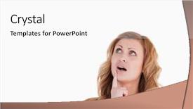  Presentation with systemic thinking - Colorful slide deck enhanced with cute woman thinking about something backdrop and a  colored foreground