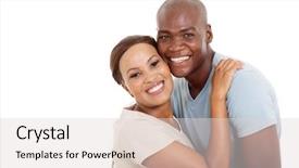  Presentation with africas cute - Audience pleasing slides consisting of cute young african couple isolated backdrop and a light gray colored foreground