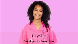  Presentation with purple - PPT layouts having cute-young-doctor-isolted background and a coral colored foreground