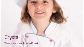  Presentation with chef - Slides consisting of cute young girl dressed background and a sky blue colored foreground
