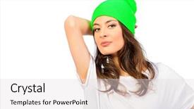  Presentation with clothes - Beautiful PPT layouts featuring cute-young-girl-in-everyday backdrop and a light gray colored foreground