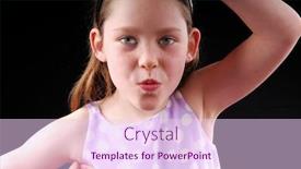  Presentation with funny - Colorful slides enhanced with cute-young-girl-making-funny backdrop and a pink colored foreground