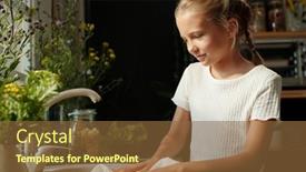  Presentation with youthful - Presentation theme with cute-youthful-girl-in-white background and a tawny brown colored foreground