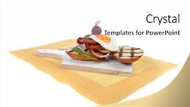  Presentation with junk food - Cool new presentation with cutlery ketchup sauce and pickels backdrop and a white colored foreground