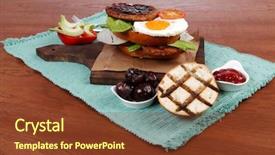  Presentation with cutlery food - Cool new presentation with cutlery ketchup sauce and pickels backdrop and a  colored foreground