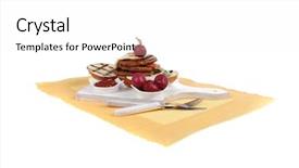  Presentation with cutlery food - Cool new slides with cutlery ketchup sauce and pickels backdrop and a white colored foreground