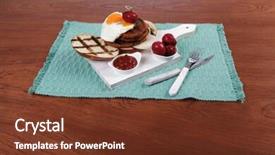  Presentation with cutlery food - Cool new PPT layouts with cutlery ketchup sauce and pickels backdrop and a  colored foreground