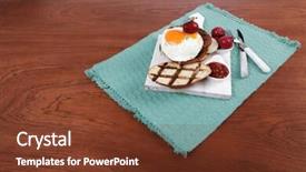  Presentation with junk food - Colorful PPT layouts enhanced with cutlery ketchup sauce and pickels backdrop and a  colored foreground